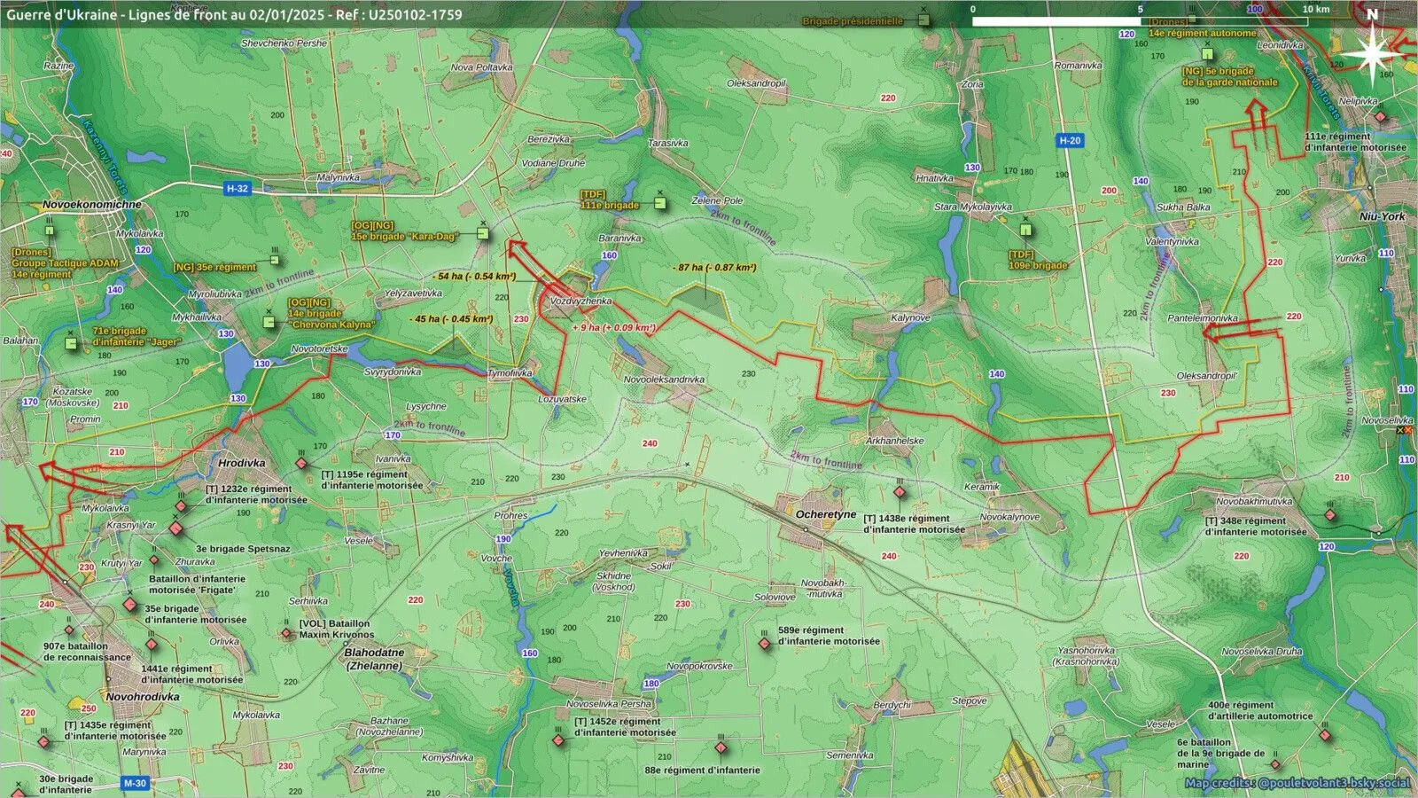 Carte Ocheretyne par Poulet Volant