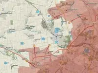 Carte du front autour d'Avdiivka, positions ukrainiennes et poussées russes