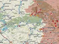 Carte du front de Lyman à Lyssytchansk, secteurs de Kreminna et Siversk