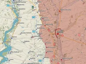 Carte du secteur de Svatove et Borova, de part et d’autre de l’Oskil