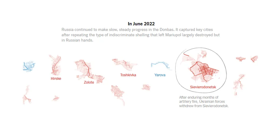 Juin 2022, retrait ukrainien de Sievierodonetsk après des mois de pilonnage