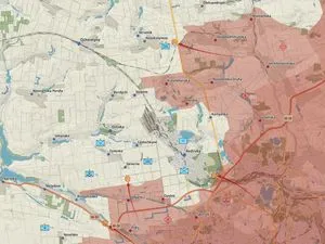 Carte des positions autour d’Avdiivka, face à l’agglomération de Donetsk