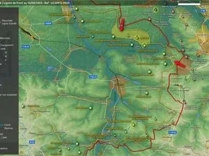 Carte du secteur de Svatove et Kreminna au 15 avril 2023