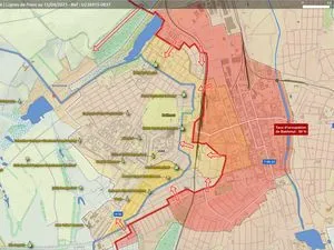 Carte de Bakhmout et de son taux d’occupation par les forces russes
