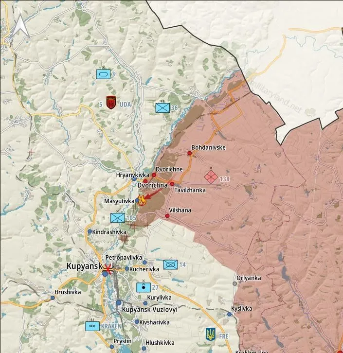 Attaque russe repoussée à Masyutivka. L’armée russe a bombardé Krasne Pershe, Fyholivka, Novomlynsk, Dvorichna, Zapadne. L’aviation russe a mené des frappes aériennes près de Masutivka.