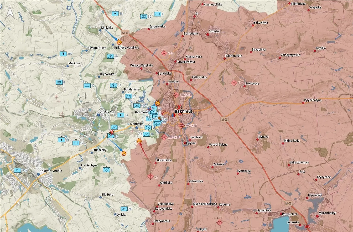 Des soldats du 225e bataillon ukrainien de défense territoriale ont attaqué et capturé des positions russes à l’est d’Orikhovo-Vasylivka. Les troupes russes se sont retirées de la forêt au sud-ouest d’Ivanivske.  Attaques russes repoussées au Sud d’Ivanivske   L’armée russe a bombardé Vasukivka, Zaliznyanske, Orikhovo-Vasylivka, Novomarkove, Hryhorivka, Bohdanivka, Bakhmut, Ivanivske, Chasiv Yar, Predtechyne, Bila Hora, Pivnichne et Shumy. L’aviation russe a mené des frappes aériennes près de Novomarkove, Bohdanivka, Bakhmut, Predtechyne et Kurdumivka