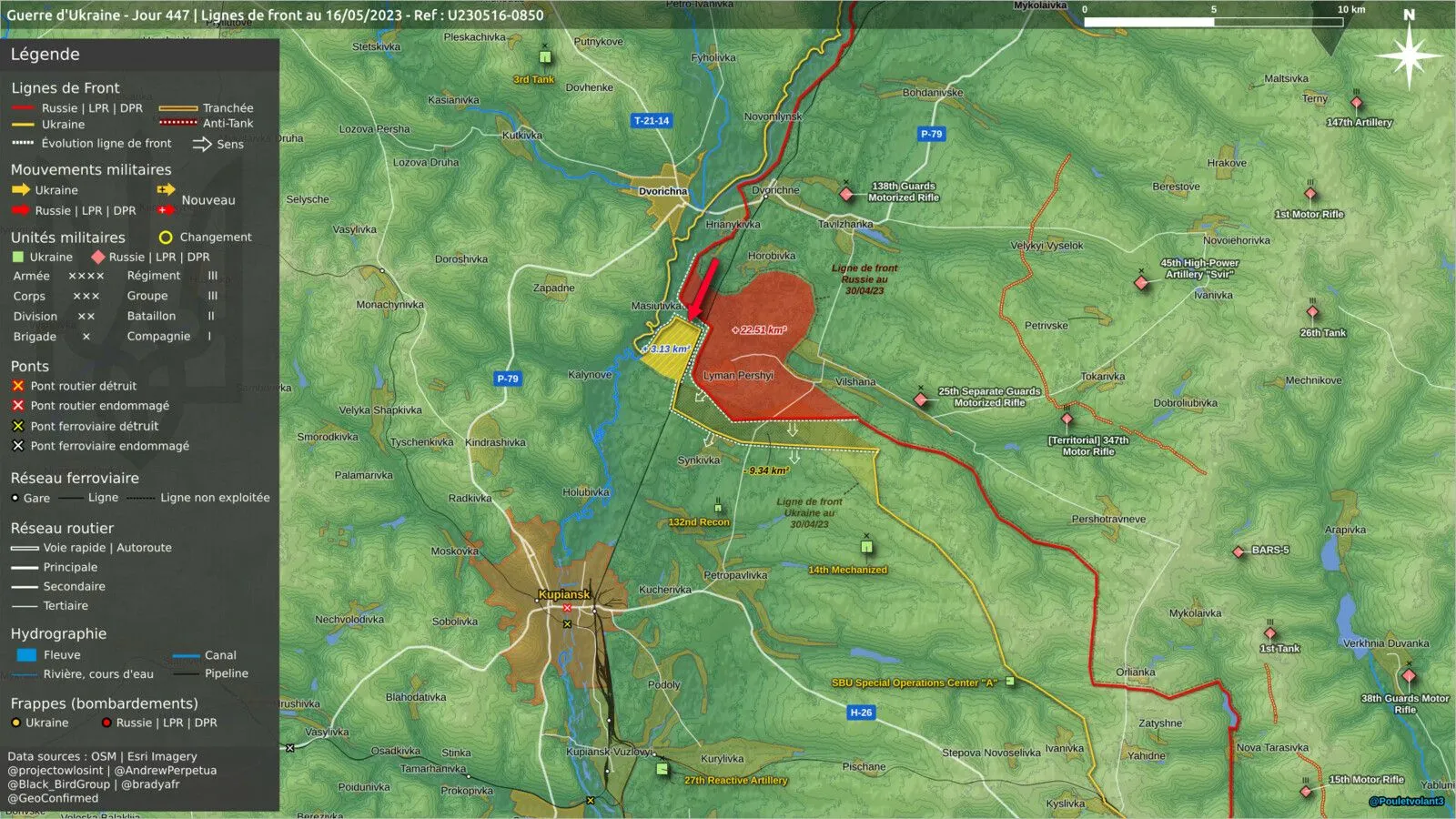 Attaque russe repoussée à Masyutivka. L’armée russe a bombardé Krasne Pershe, Fyholivka, Novomlynsk, Dvorichna, Zapadne. L’aviation russe a mené des frappes aériennes près de Masutivka.