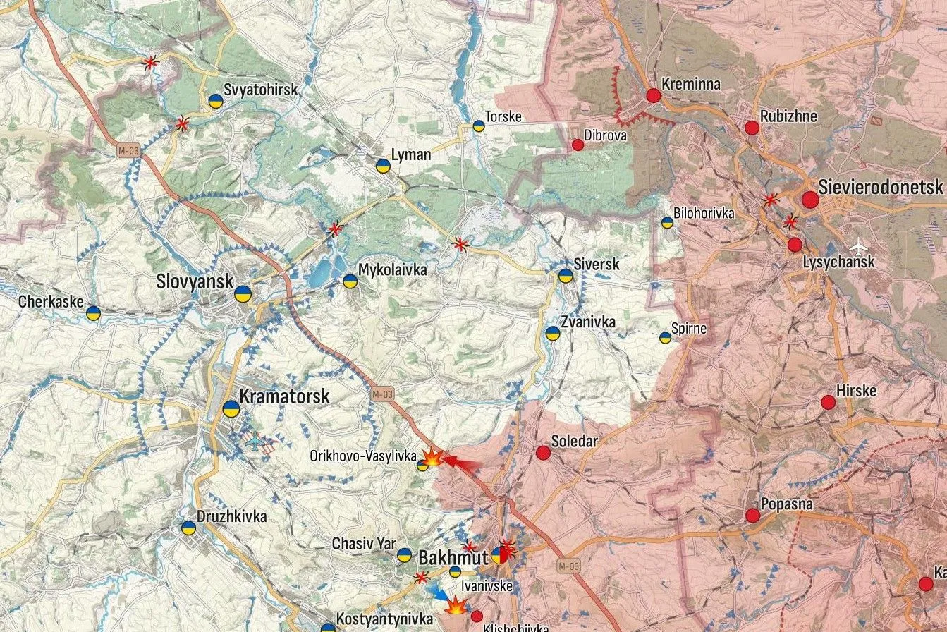 - Siversk : l’armée russe a bombardé Nevske, Dibrova, Bilohorivka et Spirne. L’aviation russe a mené des frappes aériennes à Bilohorivka, Siversk et Spirne. Une frappe de missile sur Lyman.