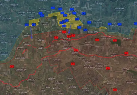 Carte de la poche libérée au sud de Velyka Novosilka, jusqu’aux abords de Staromlynivka