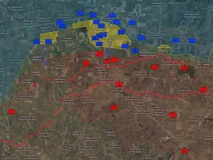 Carte de l’effort ukrainien autour de Velyka Novosilka face aux lignes russes