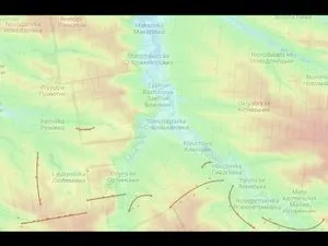 Carte du terrain autour de Staromlynivka et Ourojaïne, prochaines cibles au sud