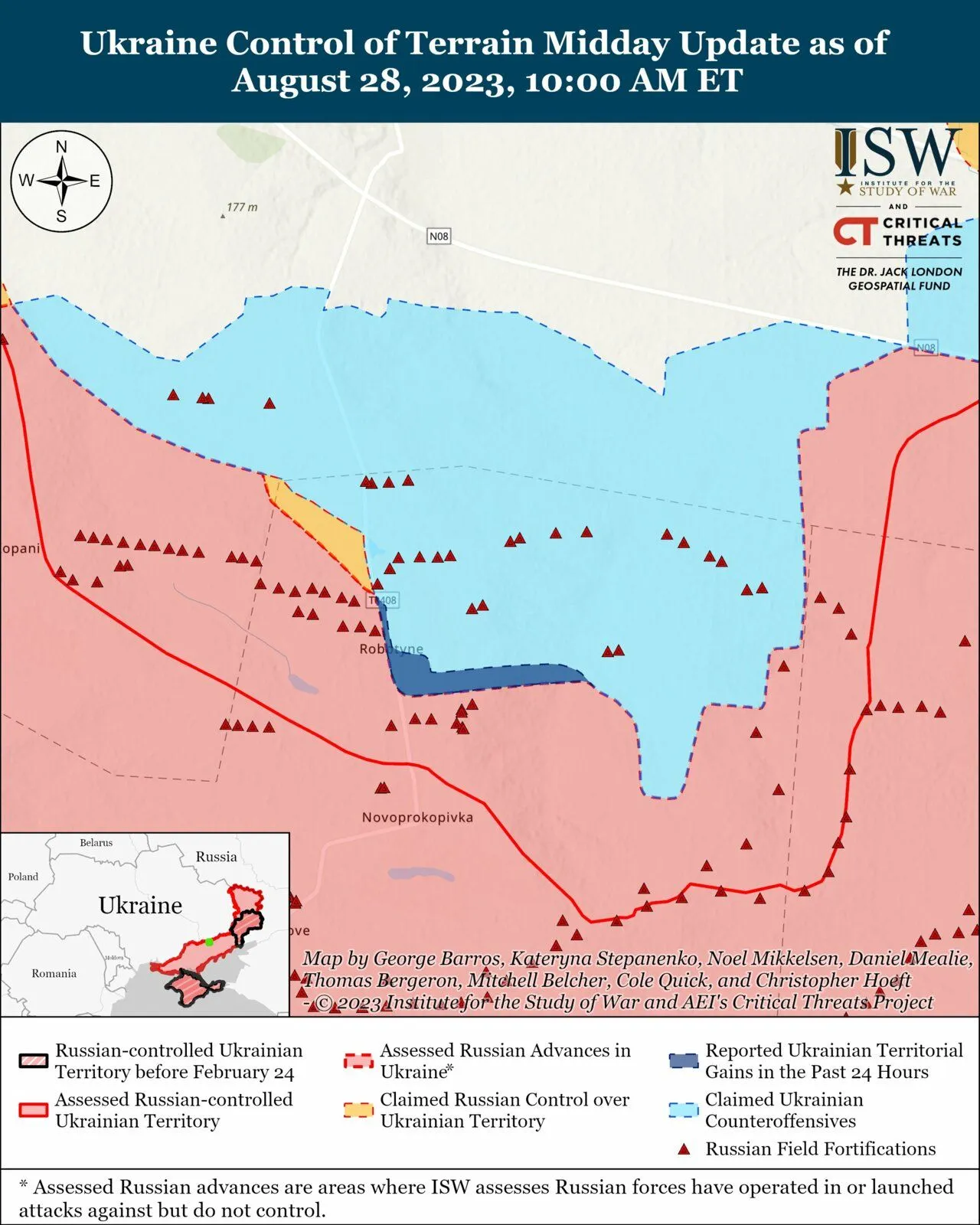 Cartes de Poulet Volant et ISW.